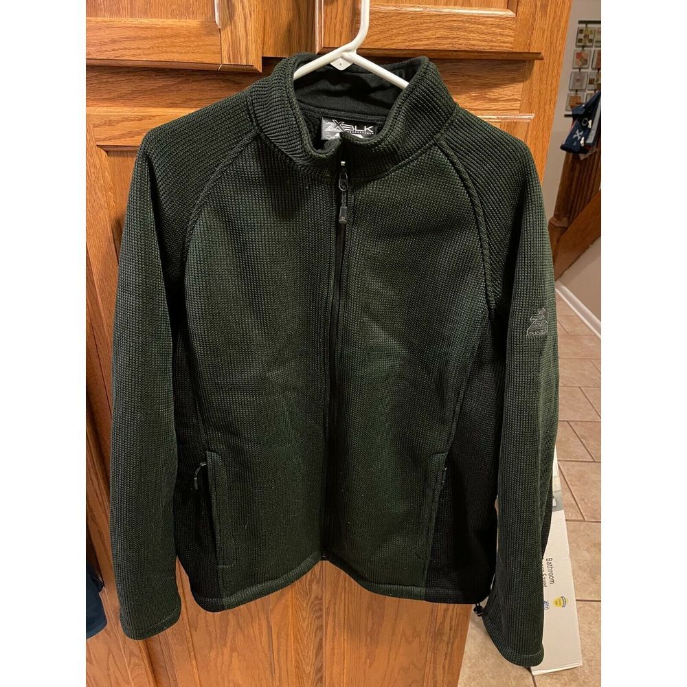 ZeroXposur Mens Green Black Sweater Knit Jacket Coat- Size Large